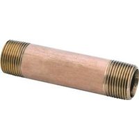 Anderson Metals Brass Pipe Nipple, 1" NPT, 3-1/2" Length, 630 PSI Pressure