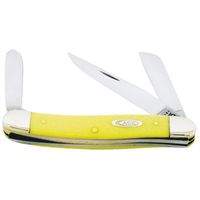 Case 00035 Folding Pocket Knife, 3-Blade Med Stockman Knife, Vanadium Steel Blade