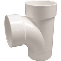Genova 700 Series 76140 Street Pipe Tee, 4" Spigot x Hub, PVC, Schedule 40