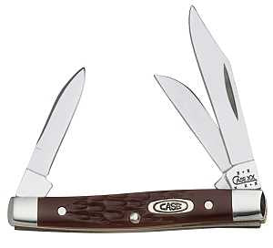 Case 00081 Folding Pocket Knife, 2 in Clip, 1-1/2 in Sheep Foot, 1.49 in Pen L Blade, Stainless Stee