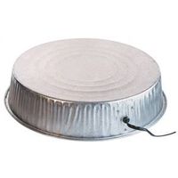 Farm Innovators HP-125 Poultry Base, 16-1/2 in Dia, Steel, Metallic Water Electric Heater Base