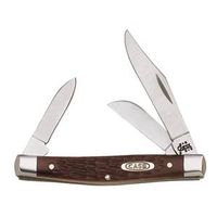 Case 00106 Folding Pocket Knife, 3-Blade, Brown Handle, 2.42 in Clip, 1.58 in Sheep Foot, 1.57 in Pe