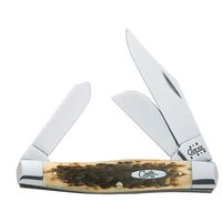 Case 00204 Folding Pocket Knife, 3.3 in Clip, 2.3 in Sheep Foot, 2.2 in Spey L Blade