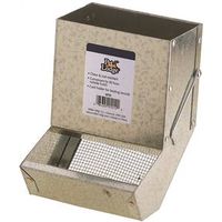 Pet Lodge AF5S Series Small Animal Feeder with Sifter Bottom, Steel, Galvanized, Wire Hook