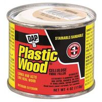 DAP Plastic Wood Filler, Strong Solvent Paste, Natural, 4 oz