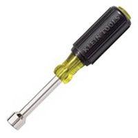 Klein Tools Nut Driver, 5/16" Drive, 6-3/4" OAL, Cushion-Grip Handle, Chrome Finish, 3" Shank