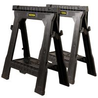 Folding Plastic Sawhorse - 2 Piece Set