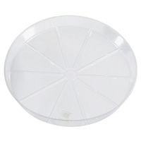 Gardener's Blue Ribbon VS12VUS Planter Saucer, 12" Dia, Vinyl, Clear