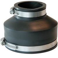 Fernco Flexible Coupling, 4" x 2", PVC, Black, 4.3 psi Pressure (P1056-42)