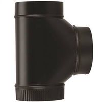 Imperial Assembled Tee, 7 in, 24 ga Thick Wall, Black Matte Steel