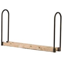 Shelter Adjustable Log Rack Kit, 13"W x 45"H, Steel Base, Powder-Coated Black