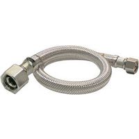 Plumb Pak EZ Series Sink Supply Tube, 20 in L, 3/8 in Inlet, 1/2 in Outlet, FIP Outlet