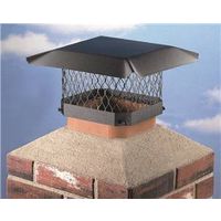Shelter Chimney Cap, Steel, Black, Powder-Coated, Fits Duct Size: 7.5 x 11.5 to 9.5 x 13.5 in