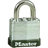 Master Lock Padlock, Keyed Different, 3/16" Dia Steel Shackle, 1-1/8" Wide Steel Body (105D)