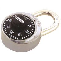 Master Lock 1500D Padlock, 1-7/8" Wide, 9/32" Diameter Shackle, Black Stainless Steel