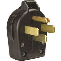 Eaton Wiring Devices S21-SP Electrical Plug, 3-Pole, 30/50 A, NEMA 14-30P, 14-50P, Black