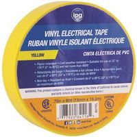 IPG 85830 Electrical Tape, 60 ft L, 3/4 in W, PVC Backing, Yellow 3/4"x66'