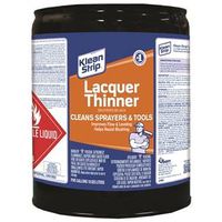Klean Strip CML170 Lacquer Thinner, Liquid, Clear, Water White, 5 Gal Can
