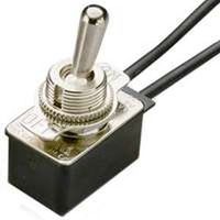 Gardner Bender GSW-18 Toggle Switch, 125/250 VAC, SPST, Lead Wire Terminal, Silver