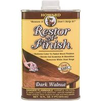 Howard RF6016 Wood Restorer, Dark Walnut, Liquid, 16 oz Can