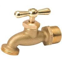 B&K Standard Hose Bibb, 1/2" x 3/4" Connection, MPT x Male Hose, 125 PSI, Brass Body, Antique