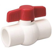 B&K 107-636HC Ball Valve, 1-1/4" Compression Connection, 150 PSI, Manual Actuator, PVC Body