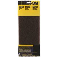 3M 7414 Stripping Pad, Maroon, 11 in L, 4-3/8 in W, Medium 4-1/2x11 MTL Finish Pad