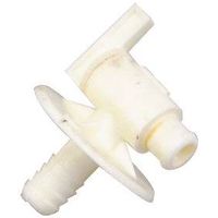 US Hardware RV-394C Water Spigot, 1/2 in OD, Plastic, White