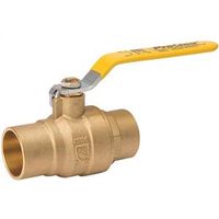 B&K 1" Compression Ball Valve, 600/125 psi, Manual Actuator, Brass Body (107-855NL)