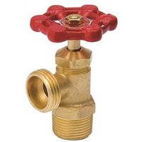B&K ProLine Series 1/2" Boiler Drain Valve, MPT x Hose, 125 PSI, Brass Body (102-003)