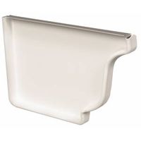 Amerimax 27005 Gutter End Cap, 5" L, Aluminum, White