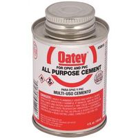 Oatey Solvent Cement, 4 oz Can, Liquid, Milky Clear