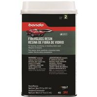 Bondo 402 Fiberglass Repair Resin, 0.9 Qt Can, Liquid, All Purpose