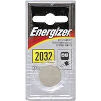 Energizer ECR2032BP Coin Cell Battery, 3V, 235mAh, Lithium, Manganese Dioxide