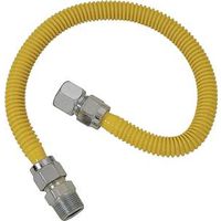 BrassCraft ProCoat Series Gas Connector, 1/2" x 1/2", -40 to 150°F Temperature (CSSC54-48P)