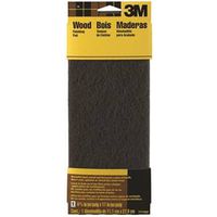 3M 7415 Stripping Pad, Gray, 11 in L x 4-3/8 in W, Medium Pad Sanding Wood Finish 4.5