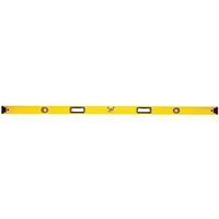 STANLEY 43-572 Box Beam Level, 72 in L, 3-Vial, 2-Hang Hole, Aluminum, Black/Yellow