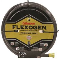 Gilmour 834101-1001 Heavy-Duty Garden Hose, 3/4 in, 100 ft L, Rubber, Green Flexogen Hose
