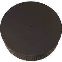 Imperial 8-Inch Round End Cap, Black (BM0153)