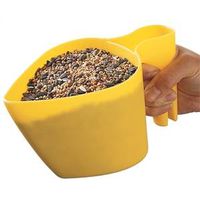 Perky-Pet Scoop N' Fill Bird Seed Scoop, Plastic, Bright Yellow (300-12)