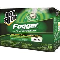 Hot Shot 96180 Fogger with Odor Neutralizer, 2000 Cu-Ft Coverage Area, 3PK 2Oz Ind Fogger