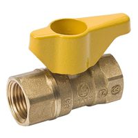 B&K 110-225 Gas Ball Valve, 1" FPT Connection, 200 PSI, Brass Body