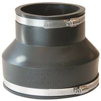 Fernco Flexible Coupling, 6" x 4", PVC, Black, 4.3 PSI Pressure (P1056-64)