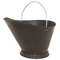 Behrens 3.5 Gallon Black Galvanized Steel Coal Hod with Wire Handle