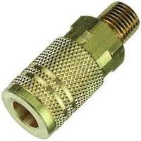 Tru-Flate 13-527 Air Coupler, Industrial, Steel Coupler Air Line Male 3/8"