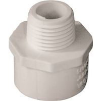 IPEX Reducing Pipe Adapter, 3/4" x 1/2", Slip x MPT, PVC, White, SCH 40, 480 PSI