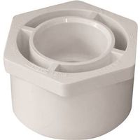 IPEX 435659 Reducing Bushing, 2" x 1", Spigot x Socket, White, SCH 40, 150 PSI