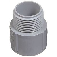 Carlon E943HR-CTN Terminal Adapter, 1-1/2 in MPT x Socket, PVC, Gray