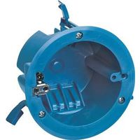 Carlon B618RR Ceiling Box, 4-1/4 in W, 4-1/4 in D, 2-5/8 in H, 1-Gang, Polycarbonate, Blue