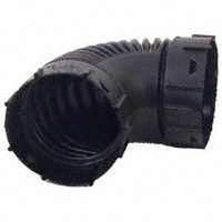 ADS 4" Drain Pipe Elbow, Snap-Lock, 90° Angle, Black Polyethylene